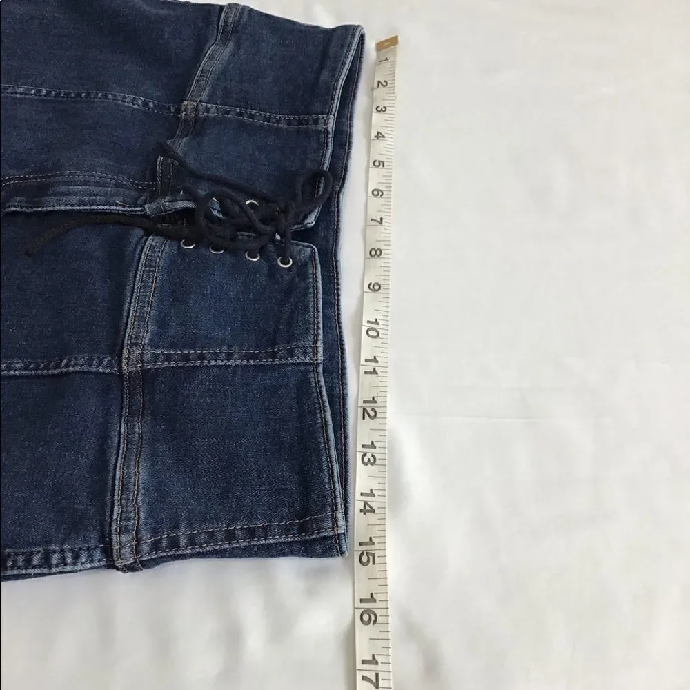 Free People Denim Min Skirt Blue Modern Femme Jean Denim Mini Skirt
